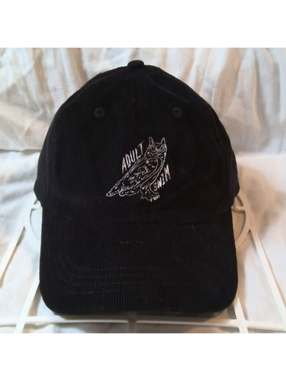 Adult Swim Owl Logo Strapback Cap/Hat Black Cartoon Network
